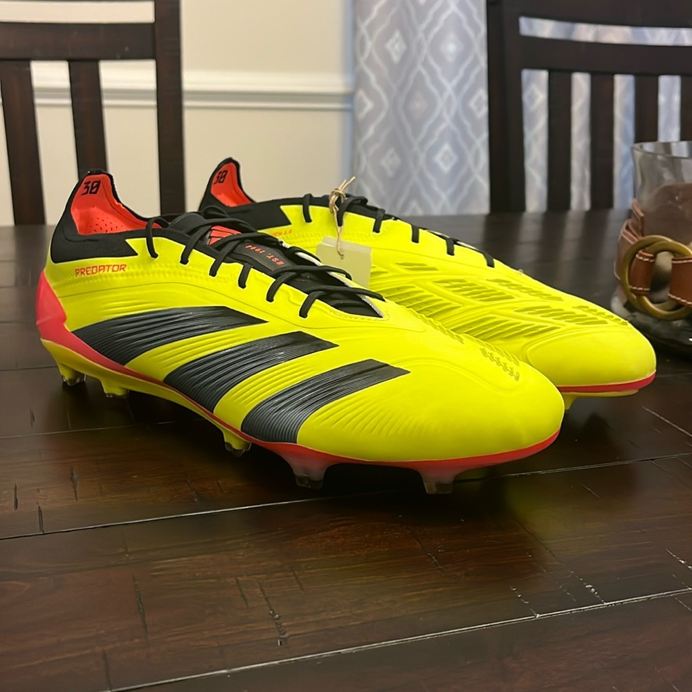 Adidas Predator Elite FG Soccer Cleats Shoes new Solar Yellow Mens Sizes